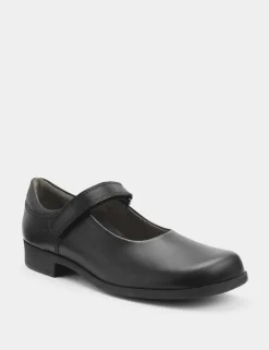 Kids' Leather Riptape School Shoes (13 Small - 5½ Large)