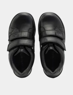Kids' Leather Riptape School Shoes (1 Large - 13½ Small)