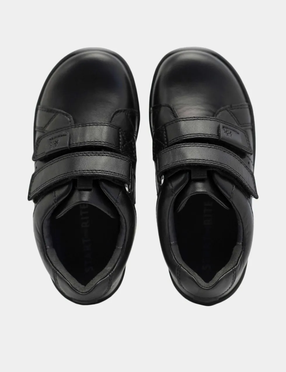 Kids' Leather Riptape School Shoes (1 Large - 13½ Small)