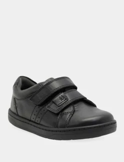 Kids' Leather Riptape School Shoes (1 Large - 13½ Small)