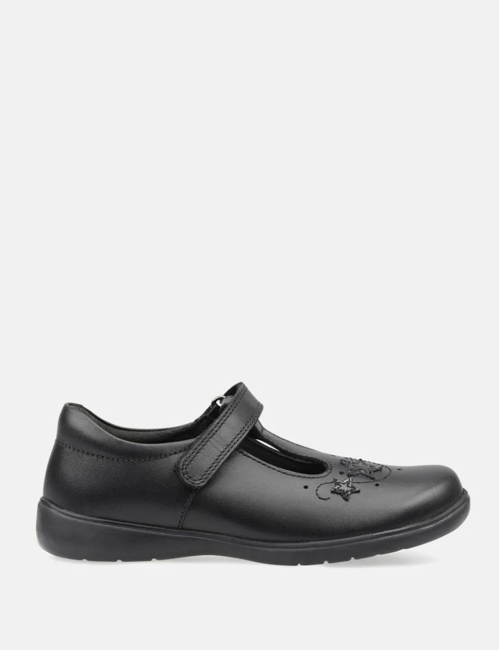Kids' Leather Riptape Star Schoolwear Shoes (9 Small - 2 Large)