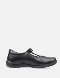 Kids' Leather Riptape Star Schoolwear Shoes (9 Small - 2 Large)