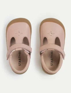 Kids' Leather Riptape T Bar Shoes (3 Small - 7 Small)