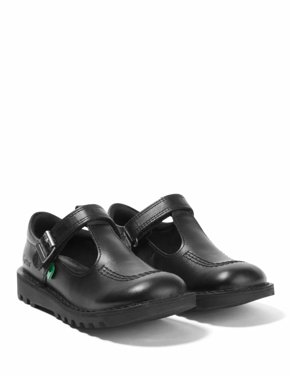 Kids' Leather Riptape T-Bar School Shoes (12½ Small - 2½ Large)