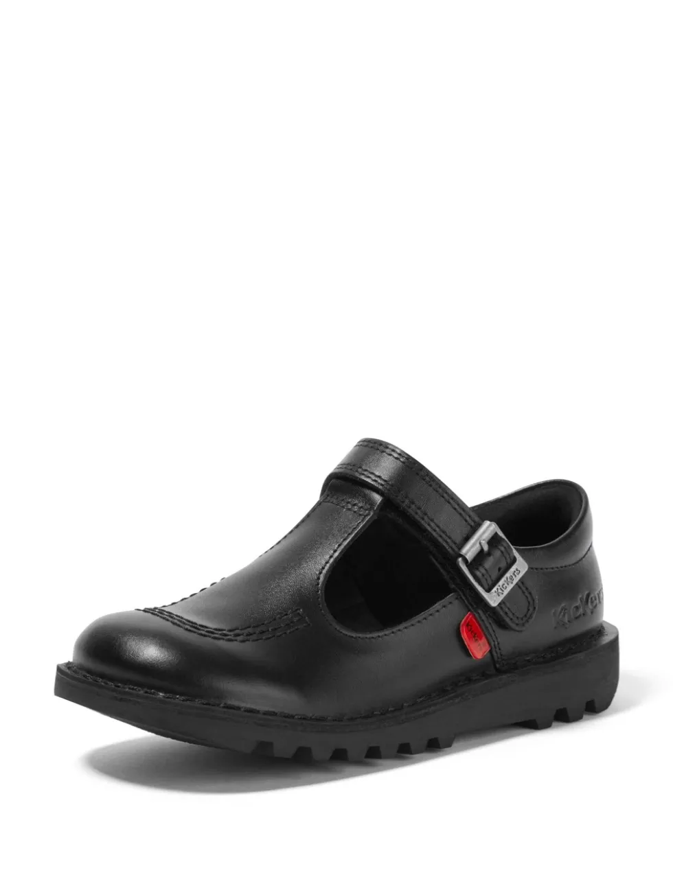 Kids' Leather Riptape T-Bar School Shoes (12½ Small - 2½ Large)