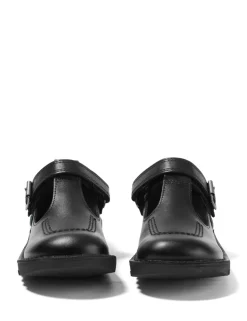 Kids' Leather Riptape T-Bar School Shoes (12½ Small - 2½ Large)