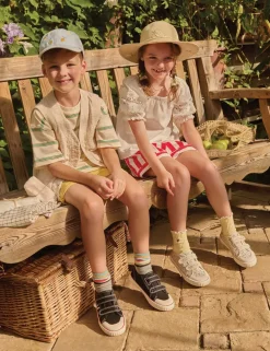 Kids' Leather Riptape Trainers (6 Small-3 Large)