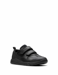 Kids' Leather Riptape Trainers (7 Small - 2.5 Large)
