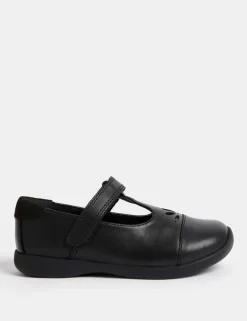 Kids' Leather T Bar School Shoes (8 Small - 2 Large)