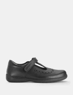 Kids' Leather T-Bar Schoolwear Shoes (9 Small - 2 Large)