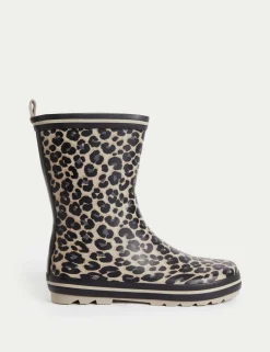 Kids’ Leopard Print Wellies (4 Small - 6 Large)