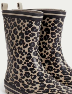 Kids’ Leopard Print Wellies (4 Small - 6 Large)