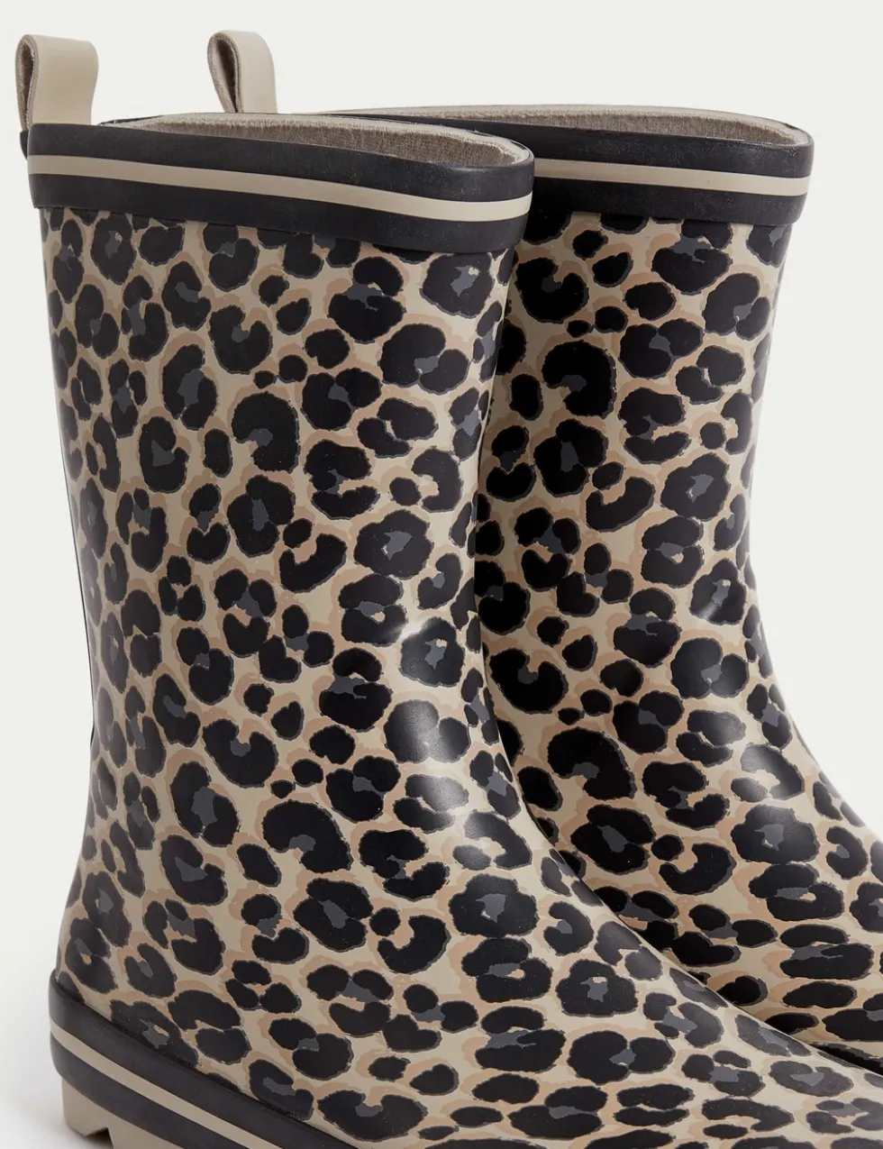Kids’ Leopard Print Wellies (4 Small - 6 Large)