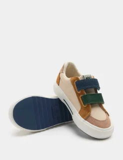 Kids' Low Top Canvas Riptape Trainers (4 Small - 2 Large)