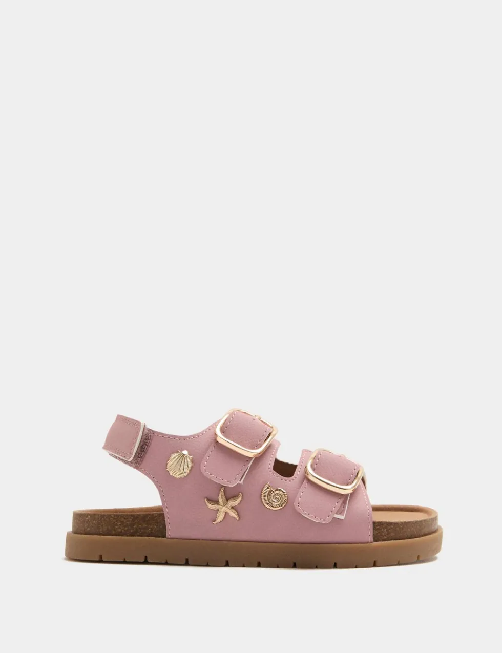 Kids' Metallic Shell Sandals (4 Small-2 Large)
