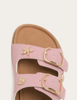 Kids' Metallic Shell Sandals (4 Small-2 Large)