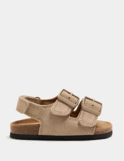 Kids' Mini Me Suede Footbed Sandals (3 Small - 4 Small)