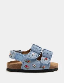 Kids' Mini Me Suede Footbed Sandals (3 Small - 4 Small)