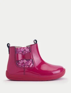 Kids' Patent Floral Chelsea Boots (4 Small - 8 Small)