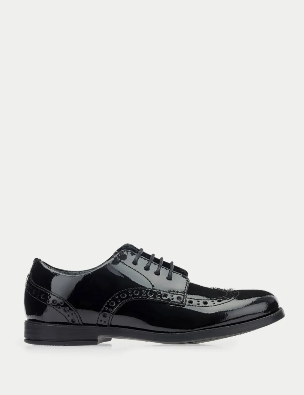 Kids' Patent Leather Brogue School Shoes (10 Small - 4 Large)