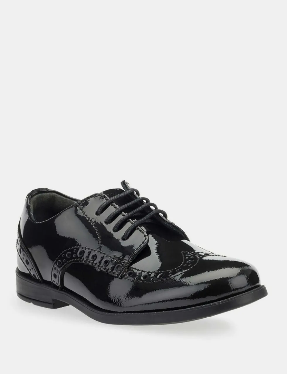 Kids' Patent Leather Brogue School Shoes (10 Small - 4 Large)