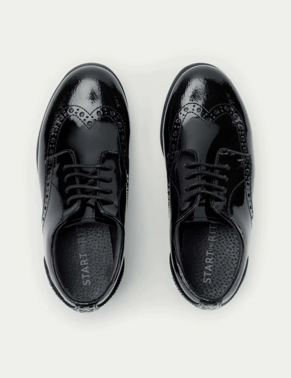 Kids' Patent Leather Brogue School Shoes (10 Small - 4 Large)
