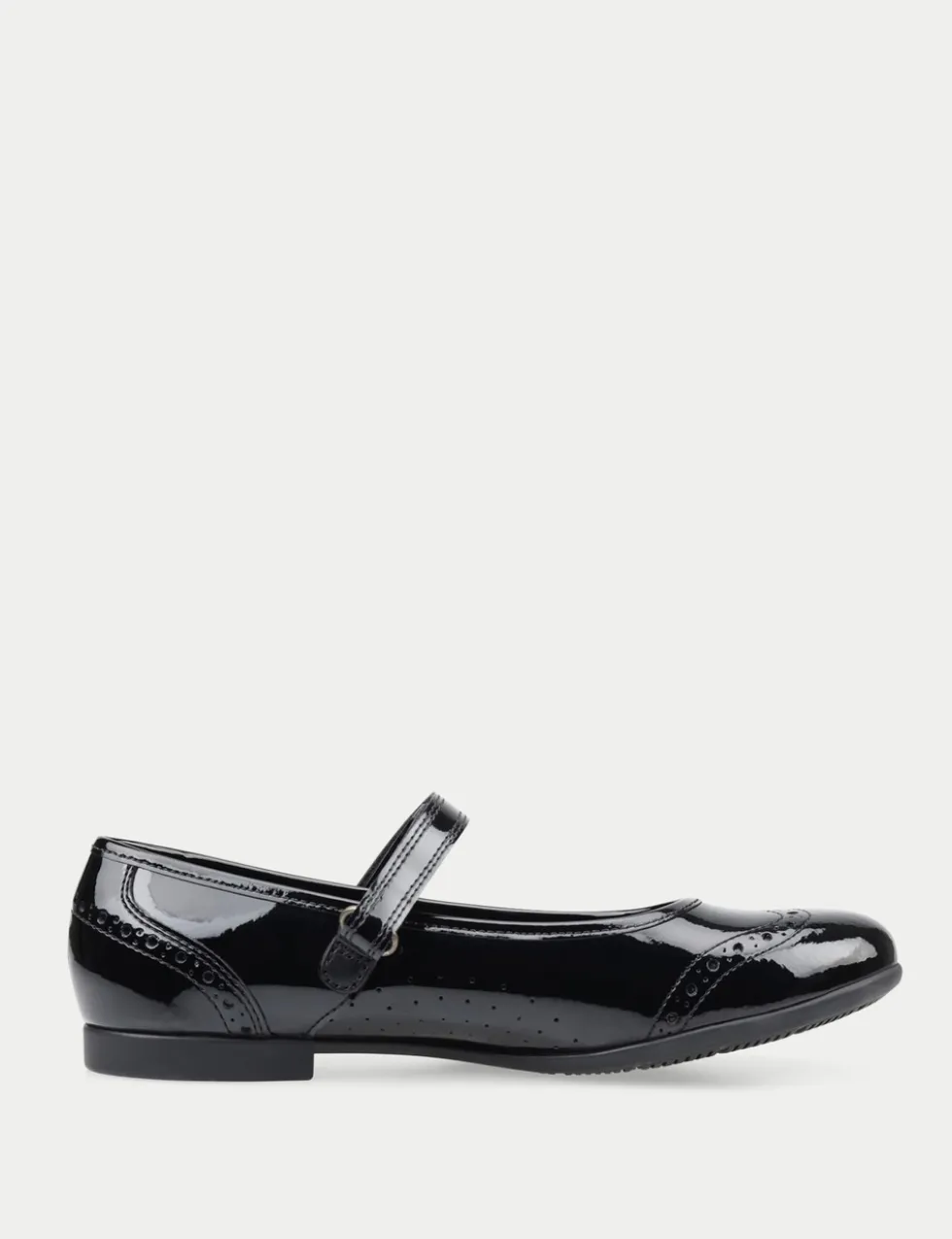 Kids' Patent Leather Riptape School Shoes (1 Large - 8 Large)