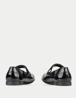 Kids' Patent Leather Riptape School Shoes (1 Large - 8 Large)