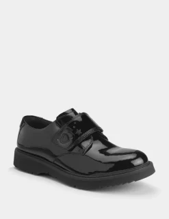 Kids' Patent Leather Riptape Shoes (12.5 Small - 4 Large)