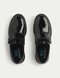 Kids' Patent Leather Riptape Shoes (12.5 Small - 4 Large)