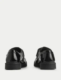 Kids' Patent Leather Riptape Shoes (12.5 Small - 4 Large)