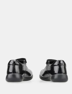 Kids' Patent Leather Riptape School Shoes (9 Small - 3½ Large)