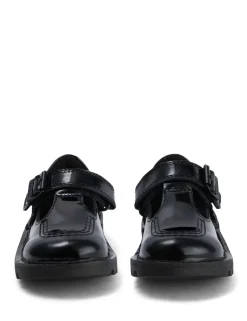 Kids' Patent Riptape T-Bar School Shoes (7 Small - 12 Small)