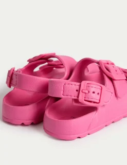 Kids' Plain Buckle Footbed Sandals (4 Small - 2 Large)