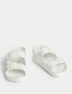 Kids' Plain Buckle Footbed Sandals (4 Small - 2 Large)