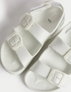 Kids' Plain Buckle Footbed Sandals (4 Small - 2 Large)