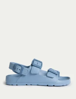 Kids' Plain Buckle Footbed Sandals (4 Small - 2 Large)