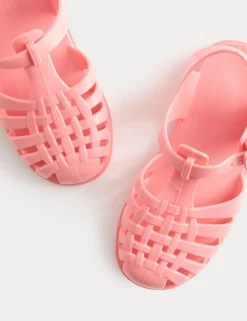 Kids' Plain Matte Jelly Sandals (4 Small - 2 Large)