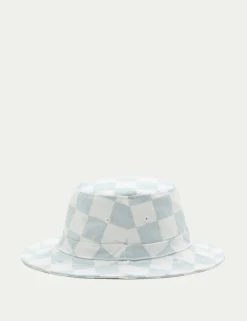 Kids' Pure Cotton Checkerboard Bucket Hat (1-13 Yrs)