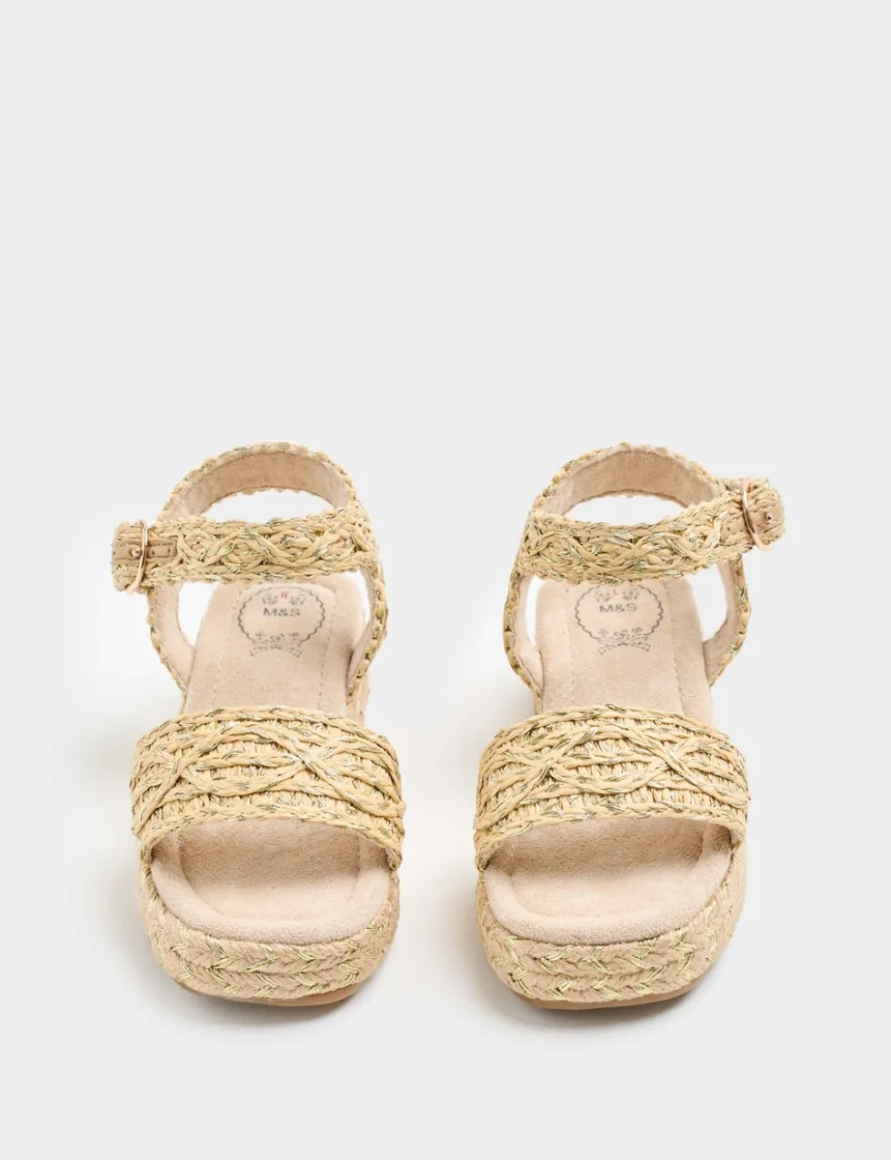 Kids' Raffia Wedge Sandals (10 Small - 6 Large)