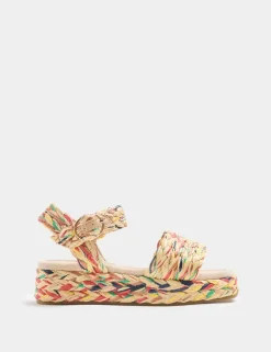 Kids' Raffia Wedge Sandals (10 Small - 6 Large)