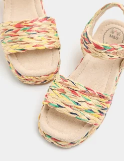 Kids' Raffia Wedge Sandals (10 Small - 6 Large)