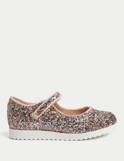 Kids' Riptape Glitter Mary Jane Shoes (4 Small - 2 Large)