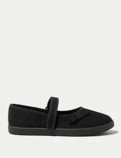 Kids' Riptape Plimsoll School Shoes (7 Small - 4 Large)