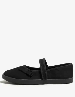 Kids' Riptape Plimsoll School Shoes (7 Small - 4 Large)