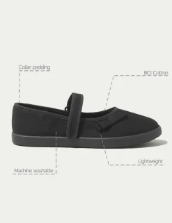 Kids' Riptape Plimsoll School Shoes (7 Small - 4 Large)
