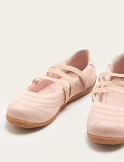 Kids' Satin Ballet Trainers (4 Small - 2 Large)
