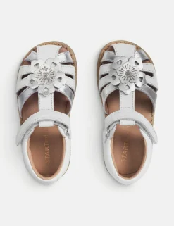 Kids' Schoolwear Leather Riptape Sandals (3 Small - 8 Small)
