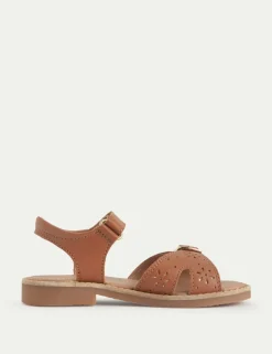 Kids' Schoolwear Leather Riptape Sandals (7 Small - 1½ Large)