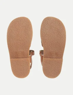 Kids' Schoolwear Leather Riptape Sandals (7 Small - 1½ Large)